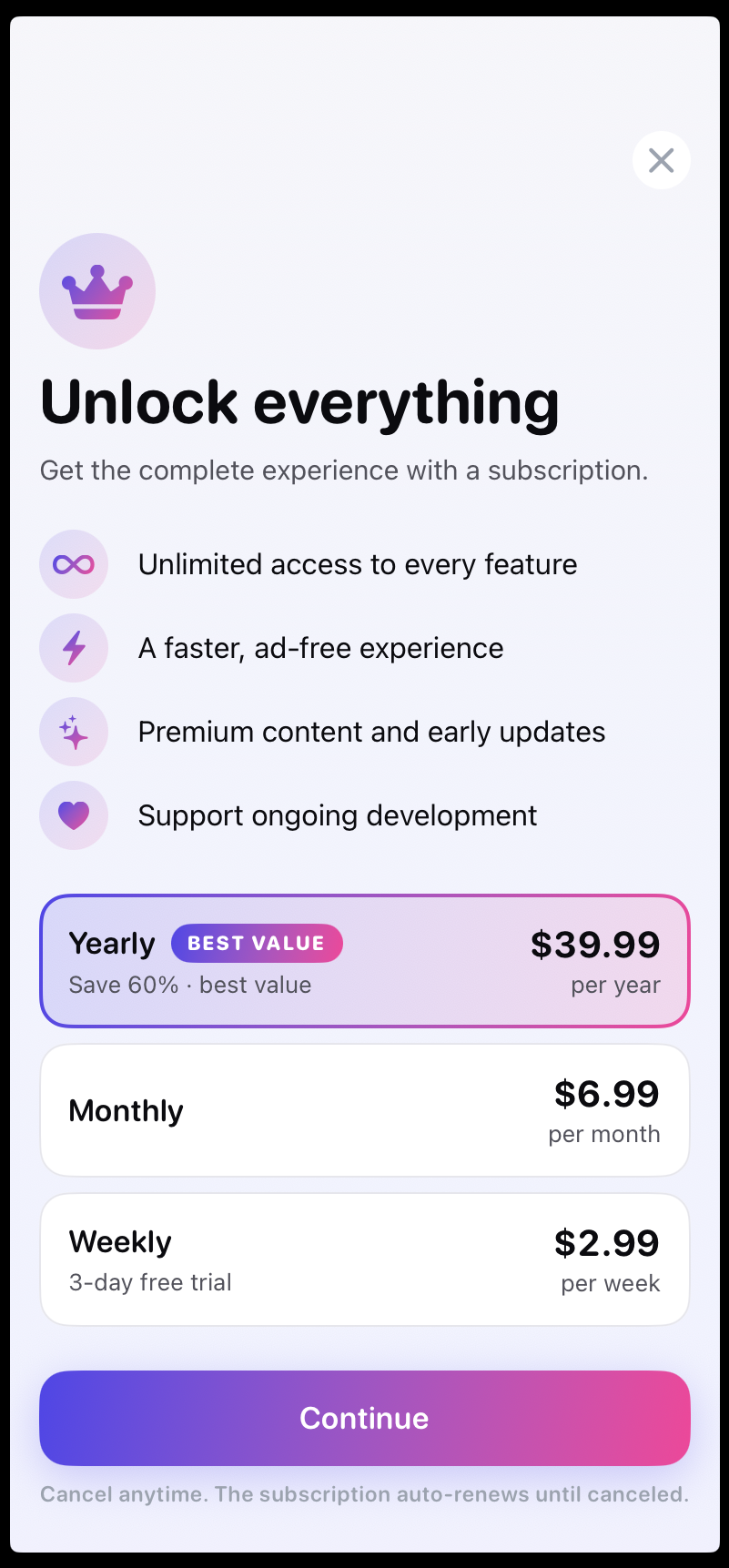 Medicine Time — paywall / subscription